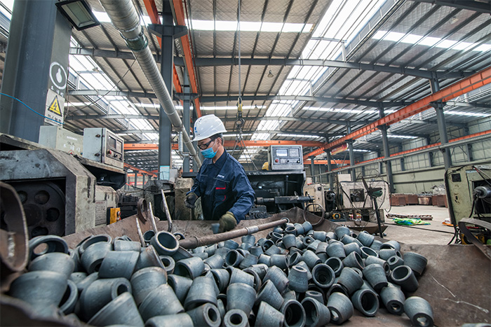 桦甸网架配件-锥头加工车间